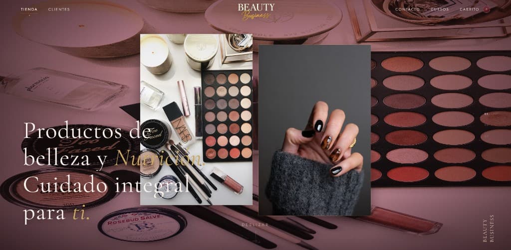 Diseño web y desarrollo para MA - Beauty Business - proyecto M&J